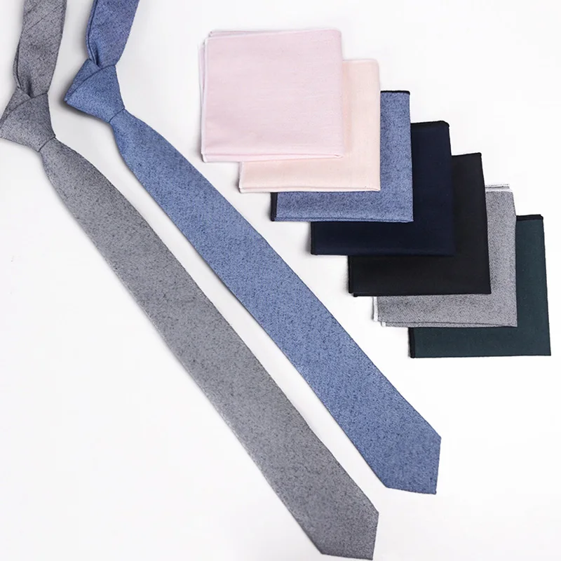 

TOP Quality Men Tie Cravat Set Wedding Ties for Men Hanky Necktie Solid Gravata Jacquard Tie Social Party Accessories 2Pcs/set