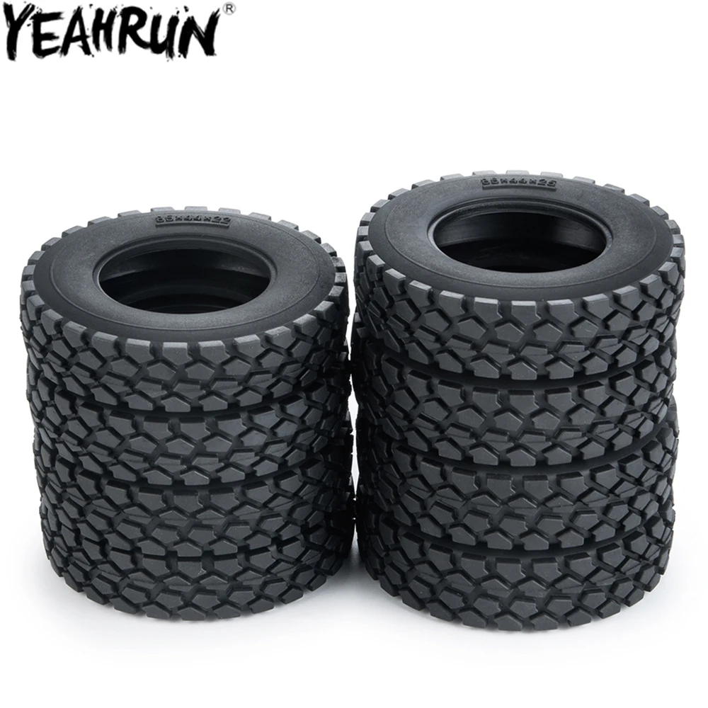 YEAHRUN-neumáticos de goma Tamiya de 22/25mm para coche teledirigido, piezas de ruedas, para 1:14 RC Rock Crawler Tamiya, remolque, Tractor, camión