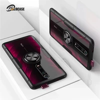 luxury metal ring case for redmi k20 k30 note 7 8 8t magnetic car holder clear cover for mi note 10 cc9 pro a3 lite 9t mi9t 9 se