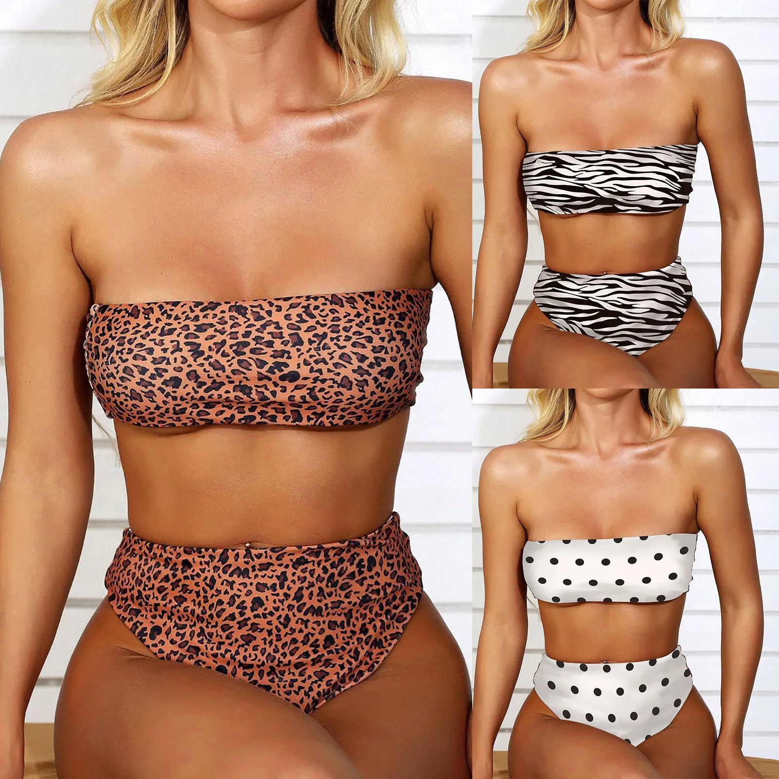 

Bra fashion sexy printing split Bikini Swimsuit non positioning printing Beach Women's swimsuit bathing hot spring beach swimsui