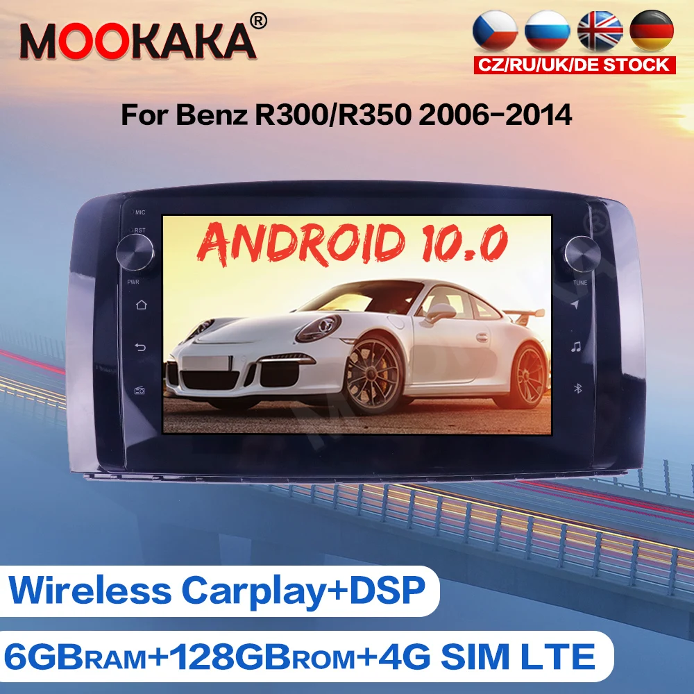 

Android 10.0 128G Car Multimedia Player for MERCEDES - BENZ R300 R350 2006-2014 Auto Radio Stereo GPS Navigation Head Unit Audio