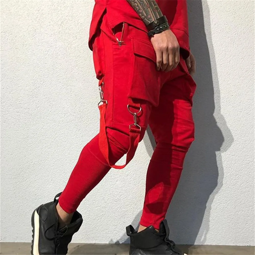 

Streetwear Style Cargo Pants Casual Fashion Hip Hop Trousers Men Fitness Running Basketball Training Pants Pockets Sweatpants