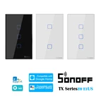 Умный выключатель SONOFF TX T0 серии US, модули автоматизации для дома, настенные выключатели с поддержкой Wi-Fi, совместимы с eWelink Google Home Alexa