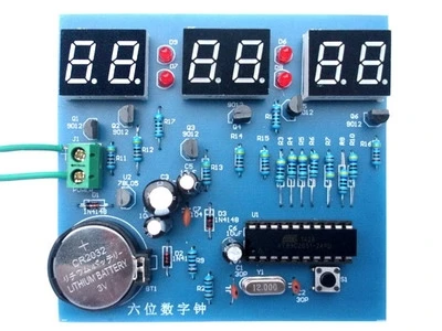AT89C2051 шесть цифровых часов набор 6 светодиодный электронное производство оптом DIY