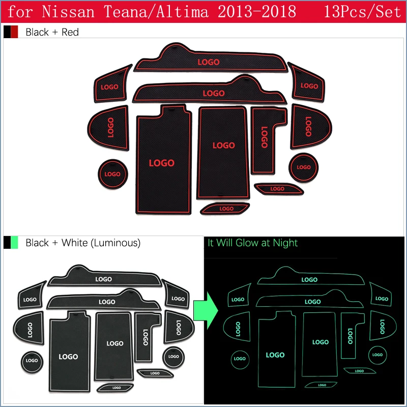 Для Nissan Teana Altima L33 2013~ противоскользящие резиновые ворота слот чашки коврик двери паз коврик наклейки для автомобиля