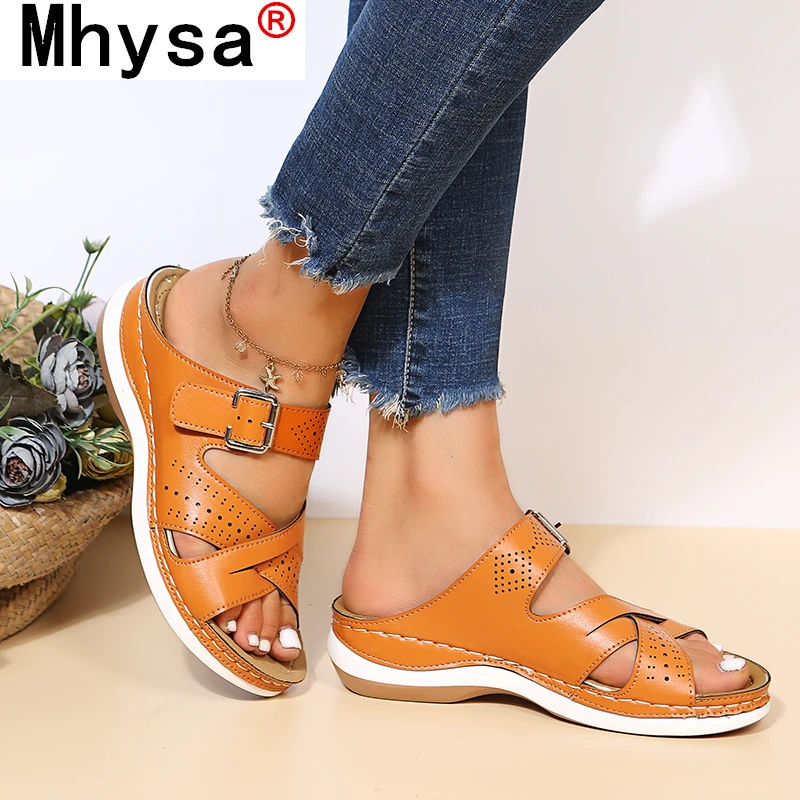 

Женские летние туфли на платформе с круглым носком, Размеры 35-43