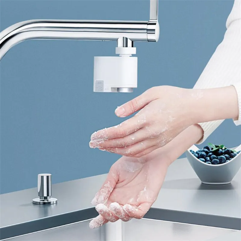 Original Xiaomi Smart Sensor Faucet Infrared Automatic Water Saver Tap Anti-overflow Kitchen Bathroom Inductive | Электроника