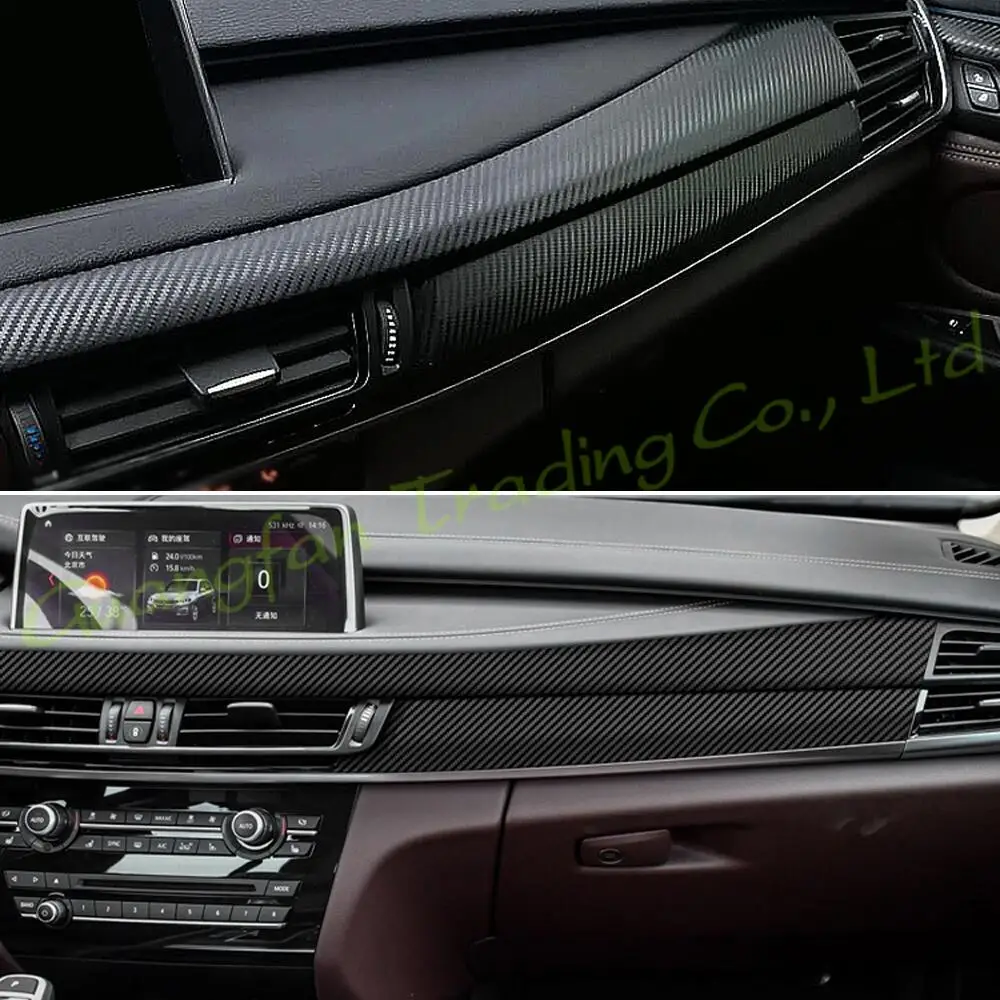 

3D/5D Carbon Fiber Car-Styling Interior Cover Console Color Sticker Decals Product Parts Accessorie For BMW X6 F16 G06 2015-2021