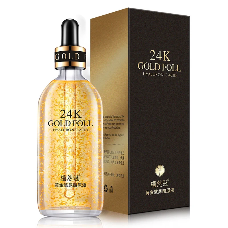 

100ML 24K Gold Tense Moisture Essence Pure Hyaluronic Acid Serum Anti-wrinkle Gold Nicotinamide Liquid Skin Care Essence