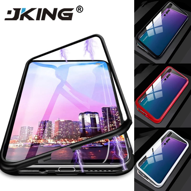 Металлический магнитный адсорбционный стеклянный чехол для huawei Honor 10 Lite Pro 8X Y5 P