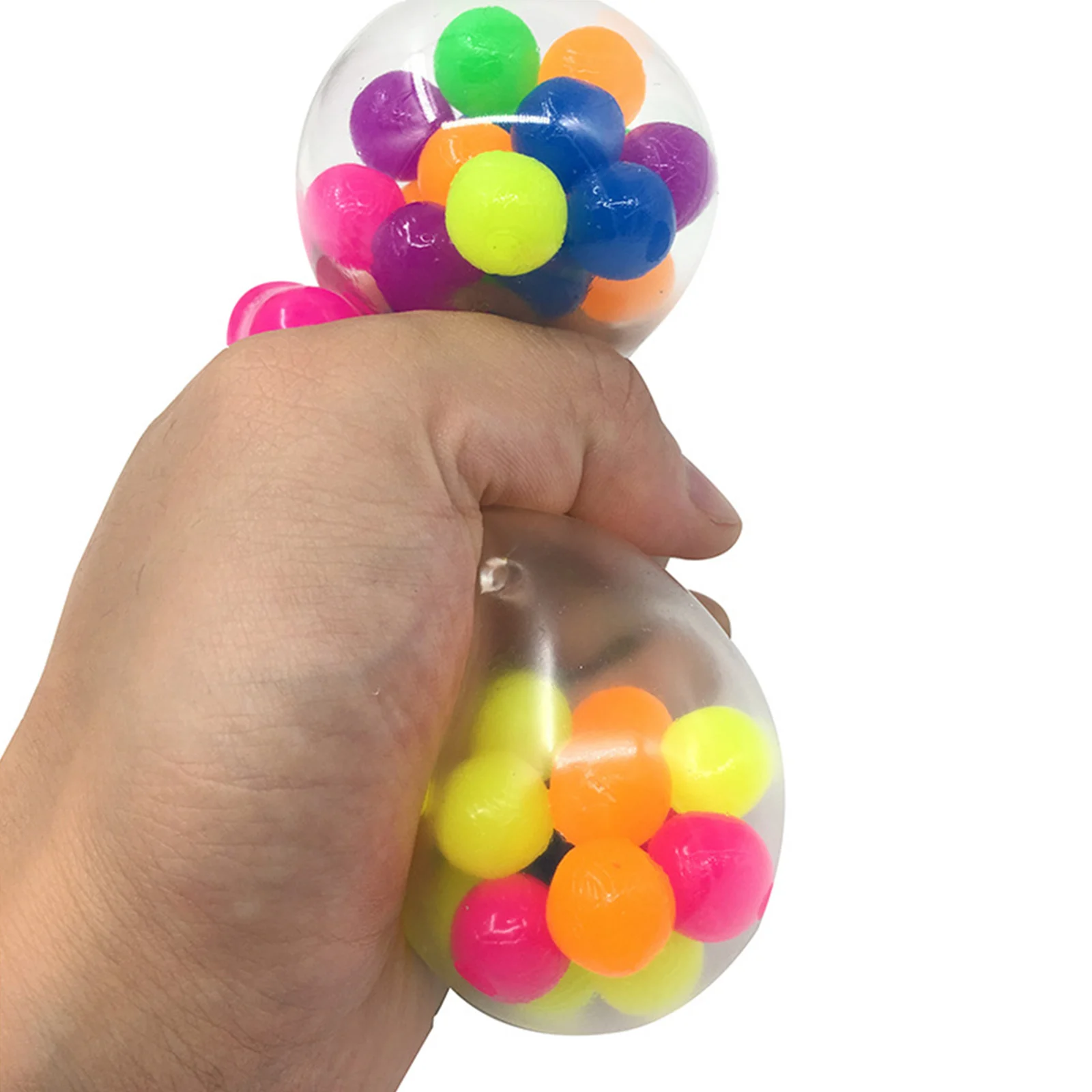 Juguete sensorial de colores para ni&ntilde;os, bola antiestr&eacute;s para oficina, autismo, presi&oacute;n, alivio inquieto, suministros para adultos, 1 unidad, venta al por mayor-0