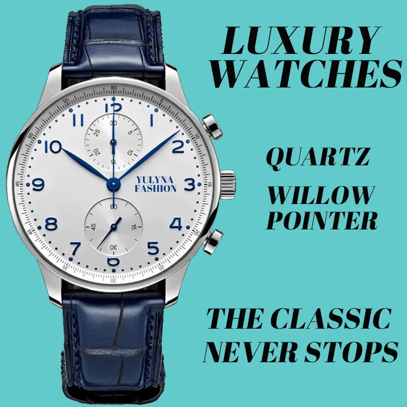 

Mens Watch Quartz Pilot 41mm Luxury Top Brands Pagani Design Noob Leather Strap Wrist Watch Water Proof Watch Orologio Uomo Gift