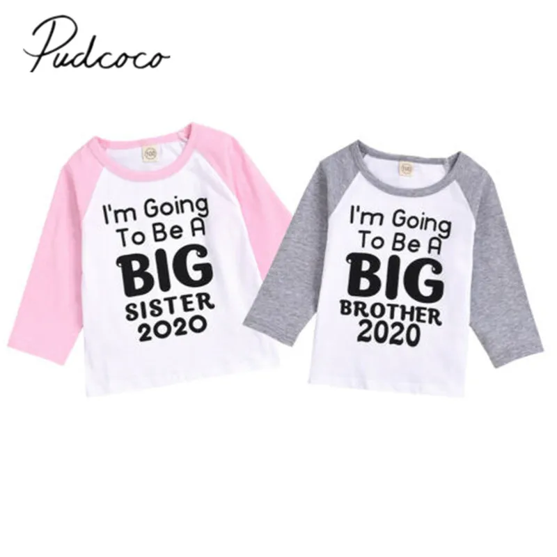 2020 весенне осенняя одежда для малышей Детская футболка мальчиков и девочек топы