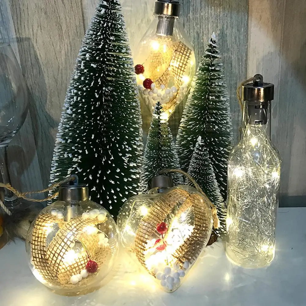 

Фонарики, мини-фонари в форме бутылки с питанием от аккумулятора, светодиодные медные рождественские светящиеся украшения для вечеринок