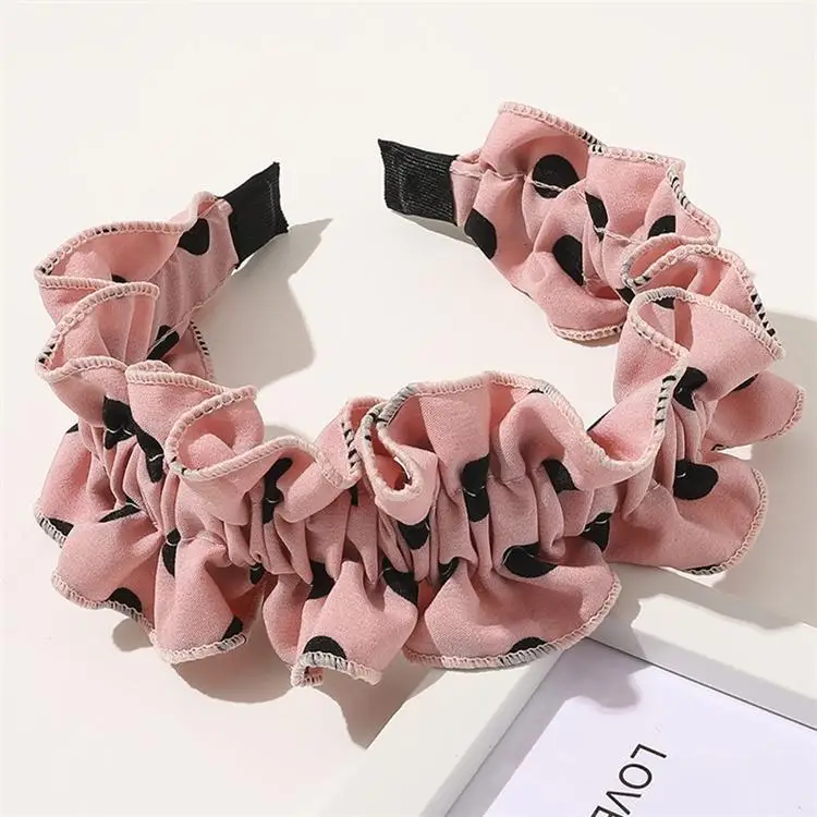 

Girls circle dot hair accessories 4 color headband kid hair band girl headdress hoop Hair Sticks Knot head hoop