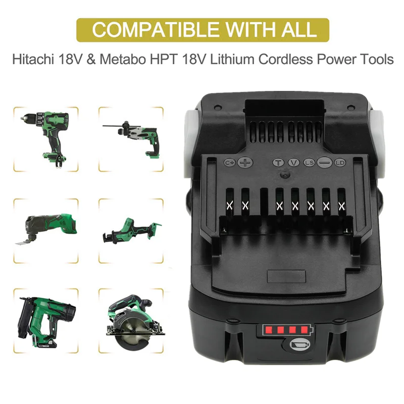 Сменная аккумуляторная батарея для HITACHI литий-ионный аккумулятор BSL1830B 18 в 6 Ач