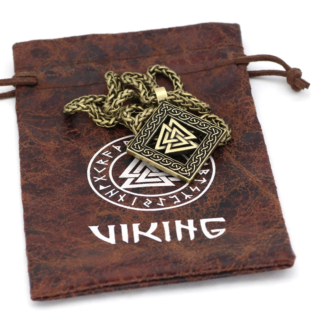 Ретро-символ викинга Троицы скандинавские ожерелья-руны для мужчин кулон