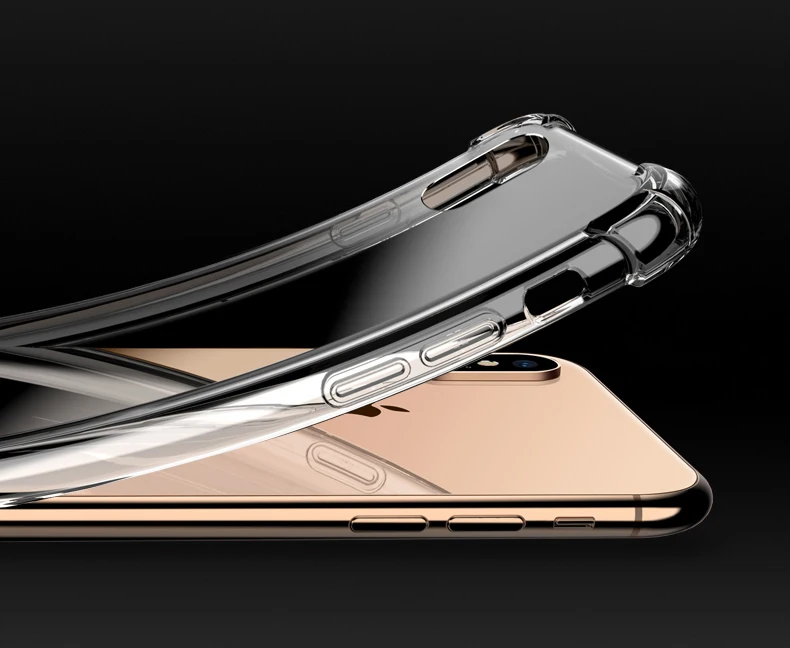 Ударопрочный прозрачный силиконовый чехол для iPhone 11 Pro X XS Max XR Прозрачная