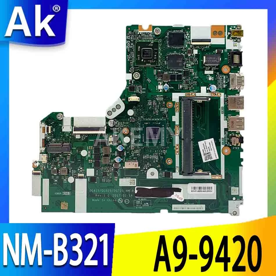 NM B321 материнская плата для For Lenovo 320 15ACL 15AST DG425 DG525 DG725 AMD ЦП тест ОК Оригинальная