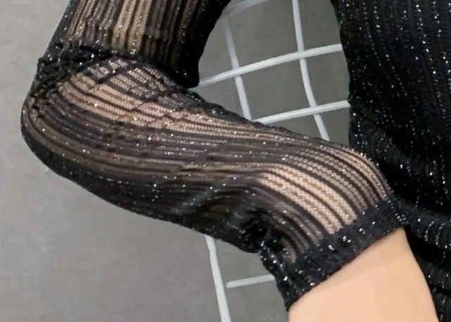 

Spring Fall European Clothes T-shirt Fashion Sexy Shiny V-Neck Ruffles Women Tops Ropa Mujer Stretchy Lace Up Tees 2020 T09811L