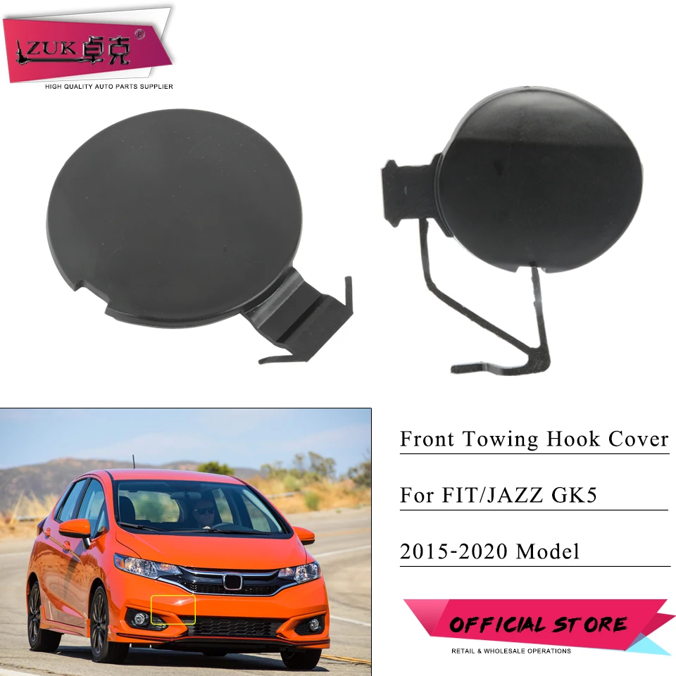 Крышка для буксировки переднего бампера ZUK HONDA FIT JAZZ GK5 2015 2020 крышка буксировочного