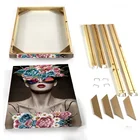 Деревянная плоская рамка сделай сам для Растягивающихся картин на холсте, Настенная картина, отдельная рамка для плакатов и принтов, картина маслом