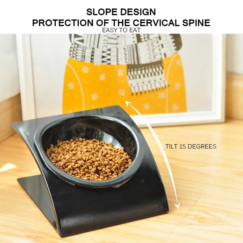 Высокое качество ПЭТ настольная кошка собака наклона держатель для миски