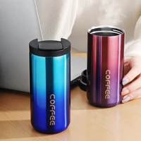 new double stainless steel 304 coffee mug leak proof thermos mug travel thermal cup water bottle pots for gifts thermosmug 400ml