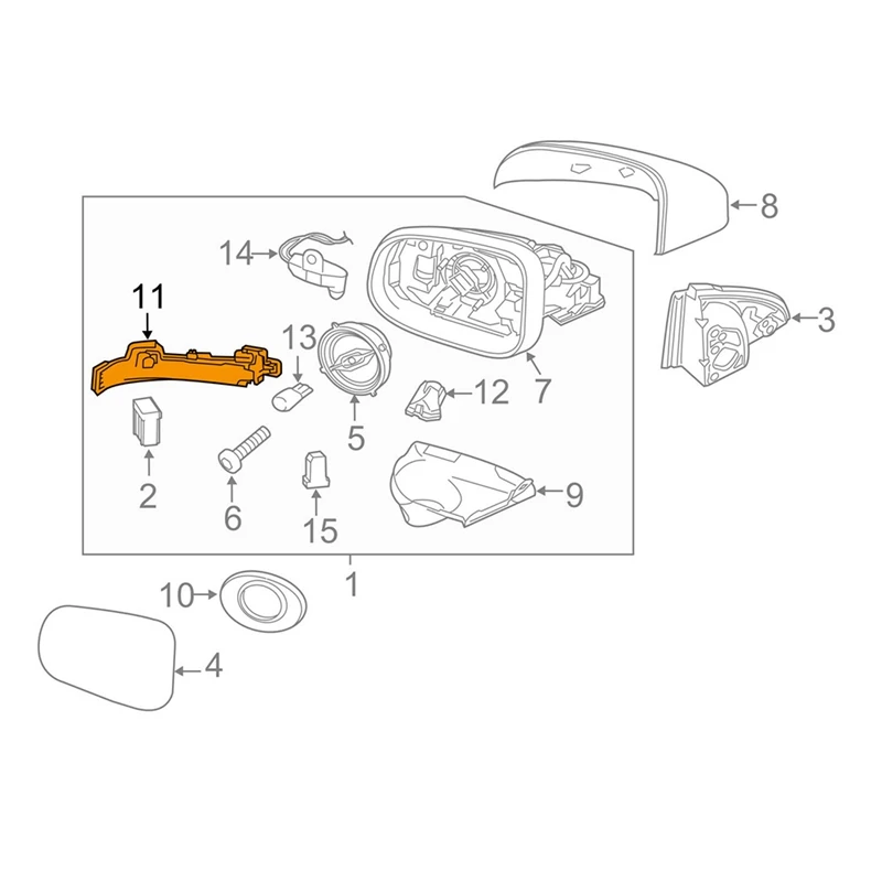 1 пара левое/правое зеркало указатель поворота светильник индикатор лампы для Volvo