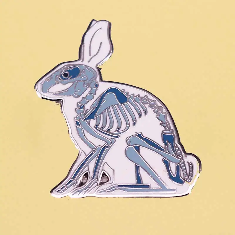 Ужасный кролик украшение значки Хэллоуин Мультфильм металлическая брошь