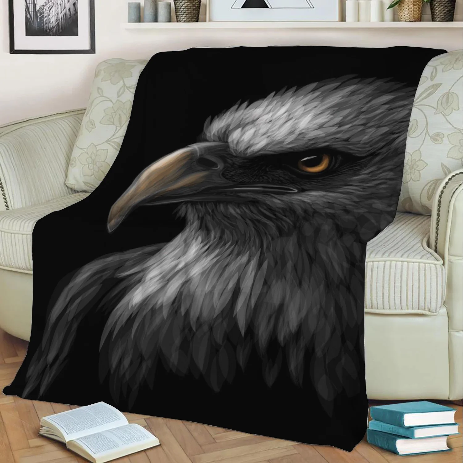 

Теплое фланелевое одеяло с 3D рисунком лысого орла, детское одеяло, домашний декор, текстиль, подарок для семьи