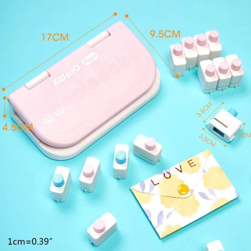 

Manual Puncher 26 English Letter Embossing Machine Paper Punch for Scrapbooking Handmade Craft Photo Frame DIY Gift Card Tag