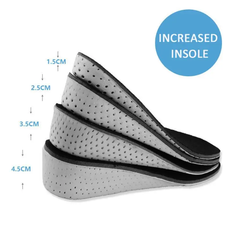 1.5/2.5/3.5/4.5 Cm Height Increase Insole Heel Pad Men Women Unisex Lift Invisible Shoe Insert Taller Support Foot Full Half Pad
