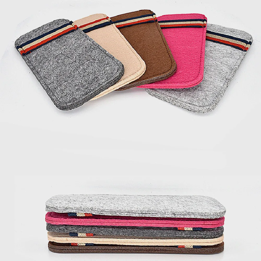 

New Felt Oversize Sunglasses Case For Women Colorful Candy Eyeglasses Box Soft Bag accessoires lunettes Reading Glasses Bag