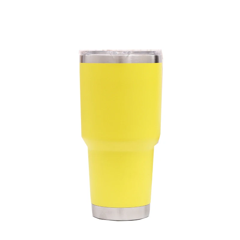 30oz yellow Лазерная гравировка, Кастомизация 20 унций 30 унций, нержавеющая сталь, пивной стакан, стакан, дорожная пивная кружка, термос, кофейные кружки - Цвет: 30oz yellow