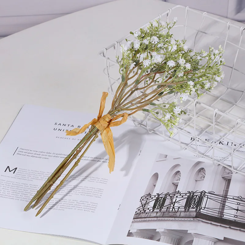 

DS034 Wedding Simulation Flower Soft Glue Full of Stars Holding Flower Bride DIY Flower Room Set Up A Bottle of Flower Handle
