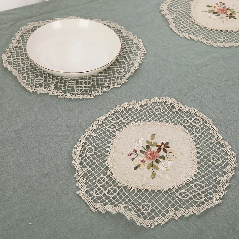 Роскошный кружевной Хлопковый вязаный крючком обеденный столовый стол из