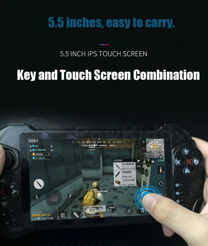 Powkiddy X15 Andriod портативная игровая консоль 5 дюймов 1280*720 экран MTK8163 четырехъядерный