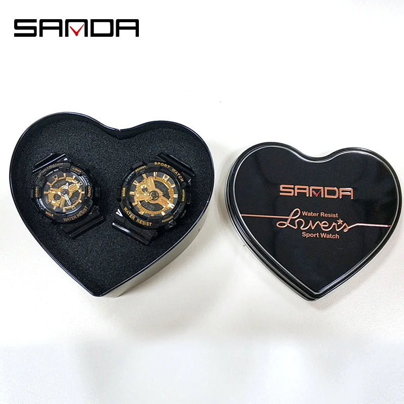 Сердце Шап пара Подарочная коробка высококлассная металлическая для часов