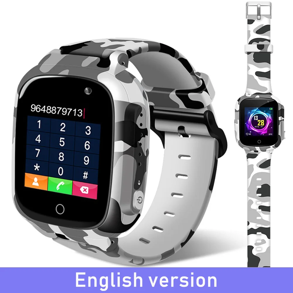 English version LEMFO Детские умные часы детские часы Поддержка gps wifi камера голосовой чат LEC2 Pro умные часы Рождественский подарок для детей - Цвет: English version