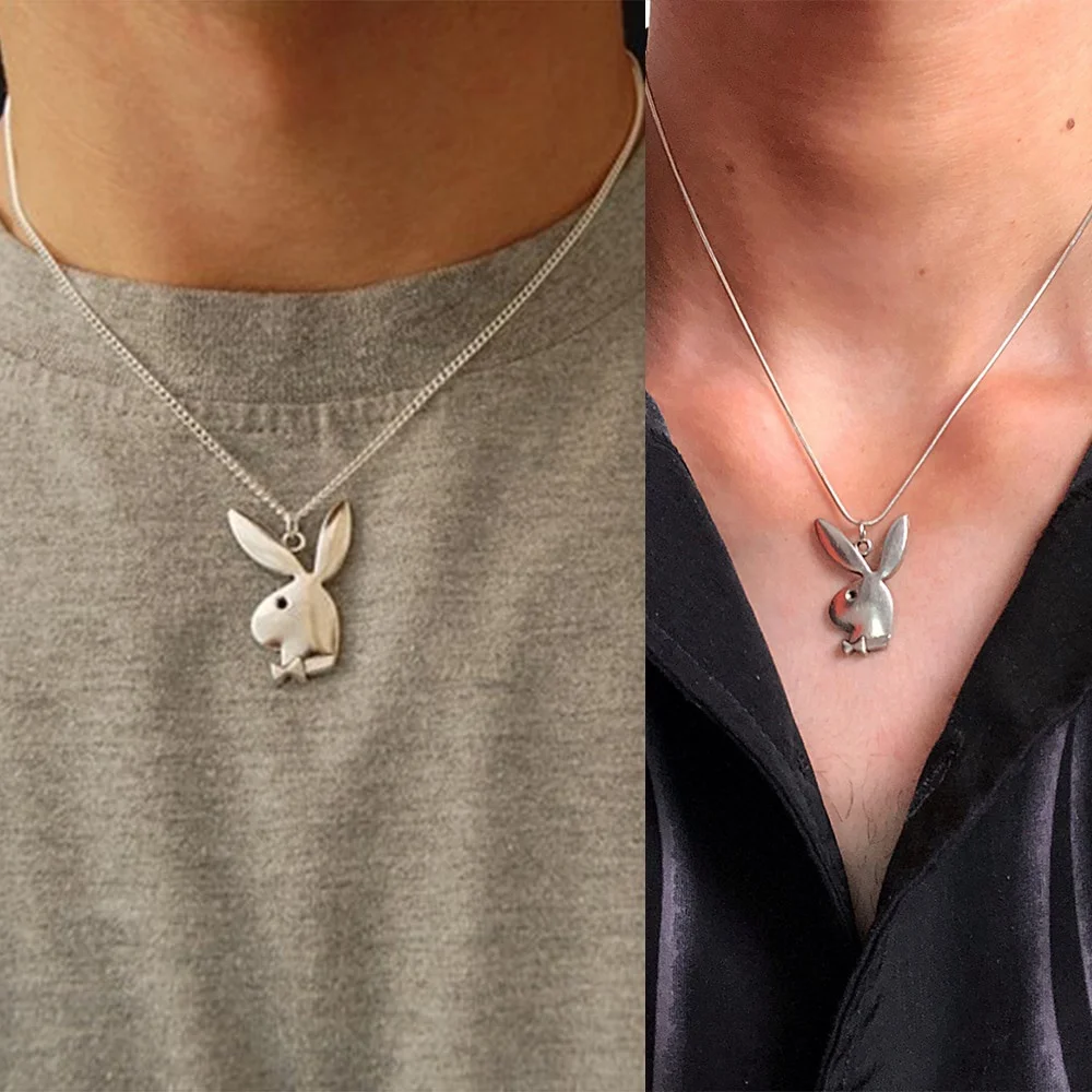 Ожерелье с подвеской кролик для мужчин и женщин | Украшения аксессуары