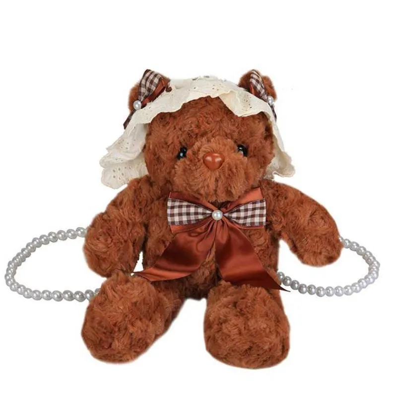 

Japanese Lolita bear plush bag 2021 new Girl cute shoulder bag cartoon messenger bag