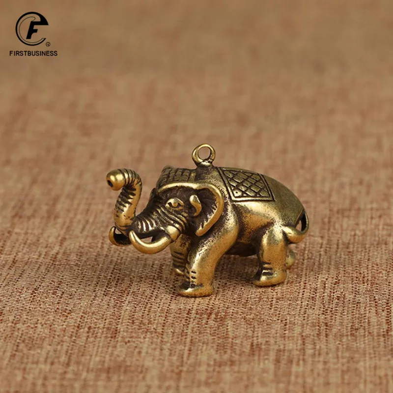 Мини милый латунный слон маленькая статуя рабочего стола крючки с именами