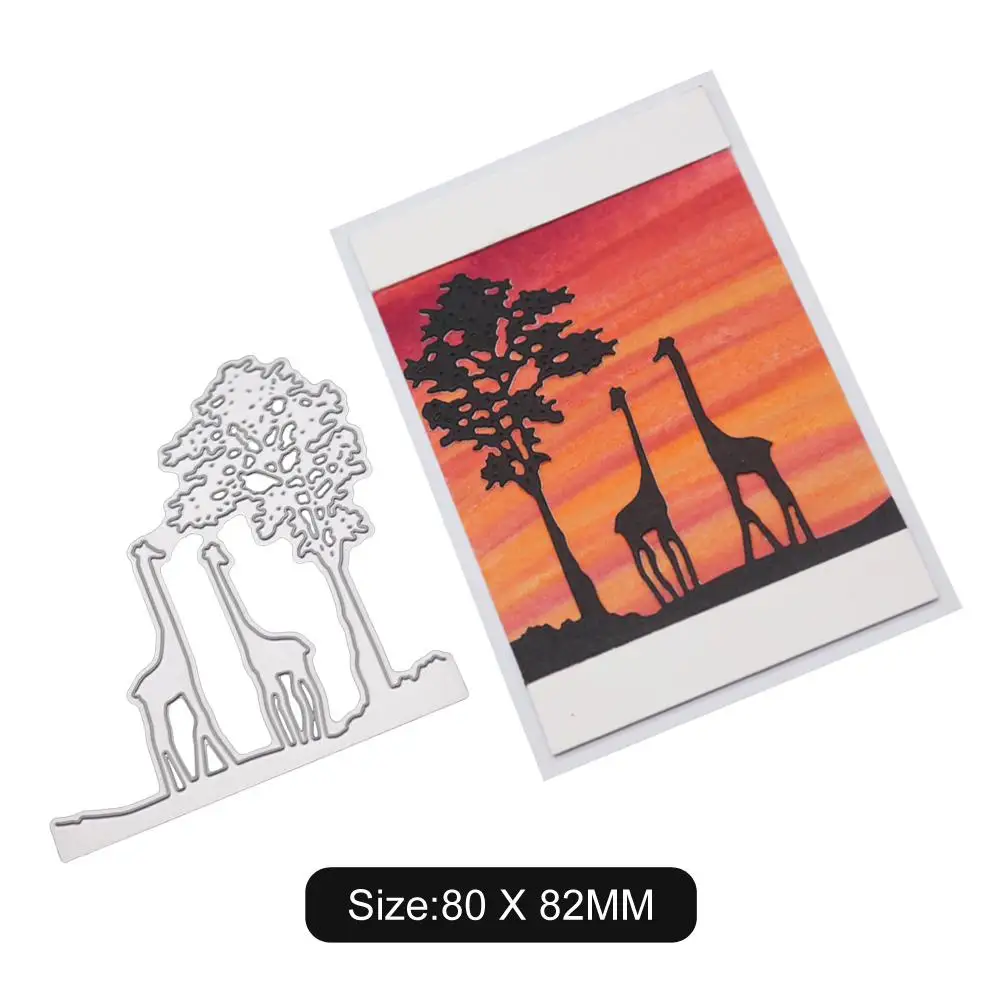 Милый жираф шаблон DIY травления углеродистой стали резки формы скрапбукинга