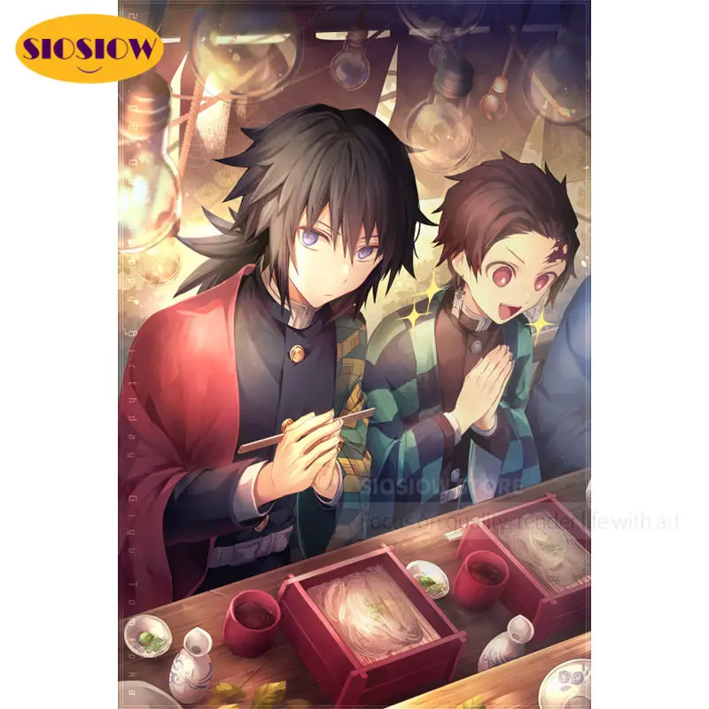 Алмазная 5d картина сделай сам рассекающий демонов киметасу постеры No Yaiba мозаика