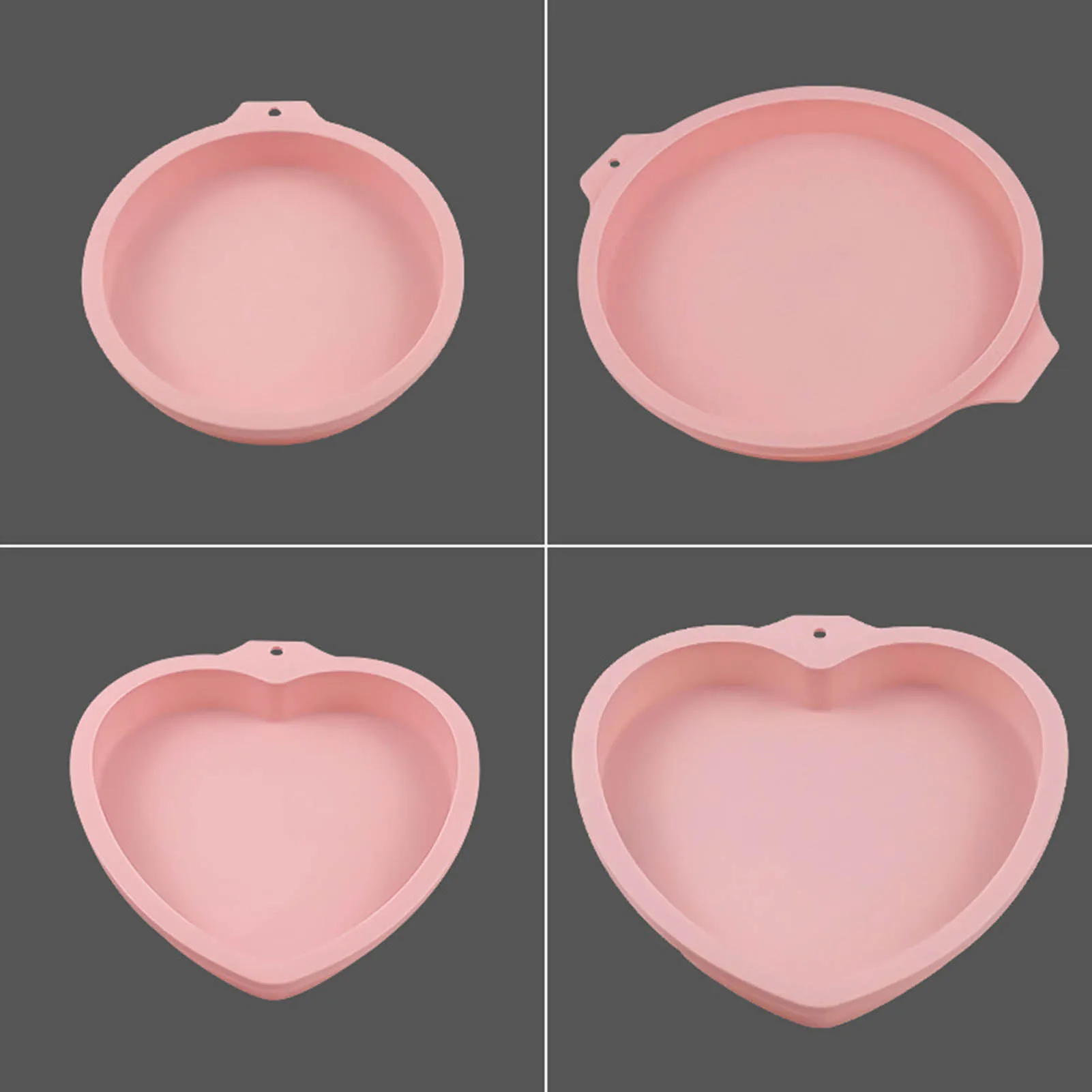 

6/8 inch Round Love Heart Shape Reusable Silicone Cake Mousse Mold DIY Desserts Baking Pan Tools Bakeware Cake Decoration Tools