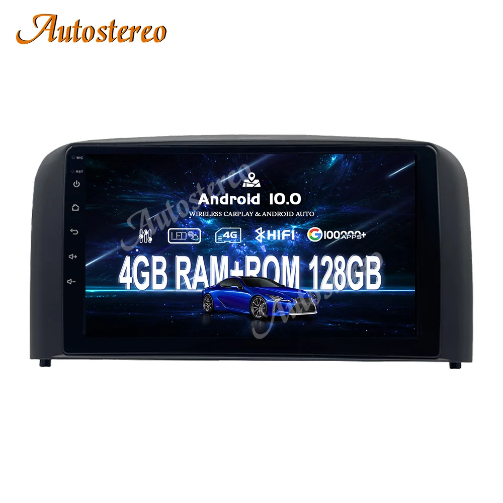 AutoStereo 9 &quot1080P светодиодный Android 10 0 128G для VOLVO S80 1999-2005 автомобильный DVD CD плеер GPS