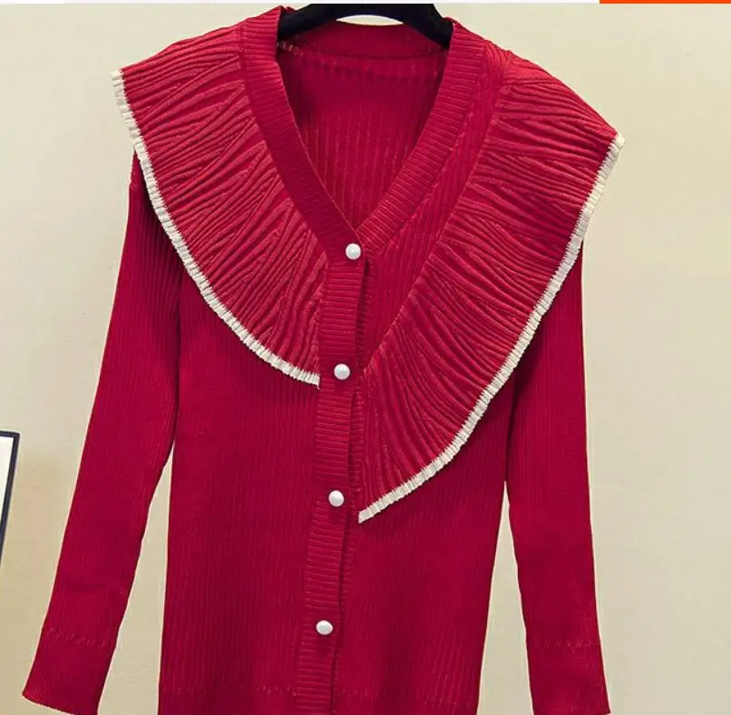 

2020 spring and autumn winter with New style fashion Long sleeve V-neck Cardigan Women's Sweater coat