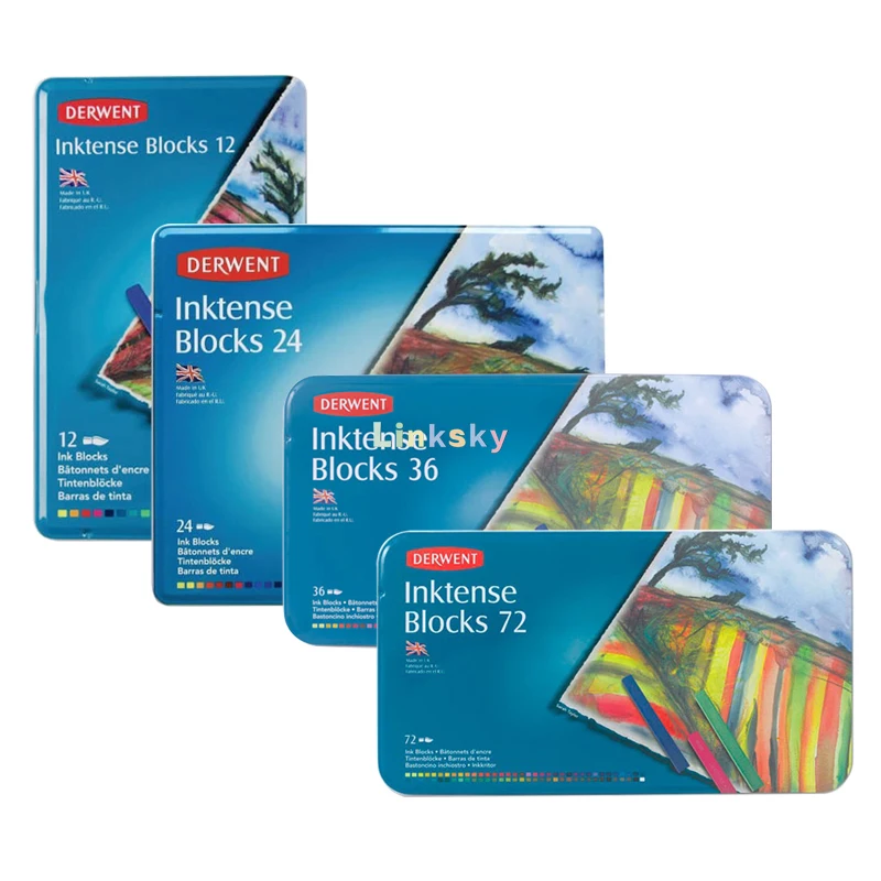 Карандашей Inktense чернила блоки Giz Пастель Aquarelavel 12 24 36 72 ядер Estojo Lata товары для