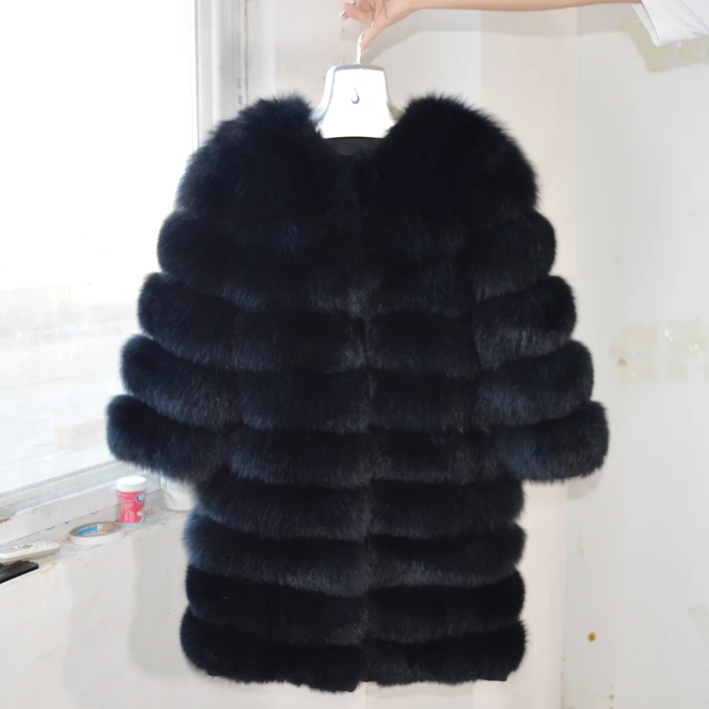 2020 съемный Стиль женский зимний толстый теплый натуральный мех норки пальто из